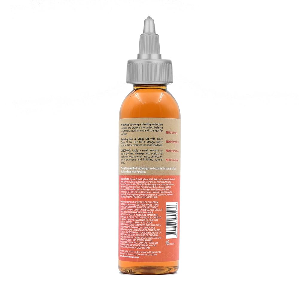 Huile capillaire réparatrice et réparatrice pour cheveux et cuir chevelu Dr.Miracle's Strong Healthy 118 ml