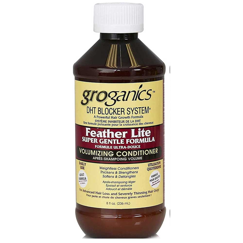 Après-shampoing volumateur et éclaircissant Groganics Featherlite 227 ml