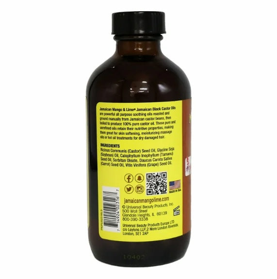 Huile de ricin noire originale à la mangue et au citron vert de Jamaïque 8 oz