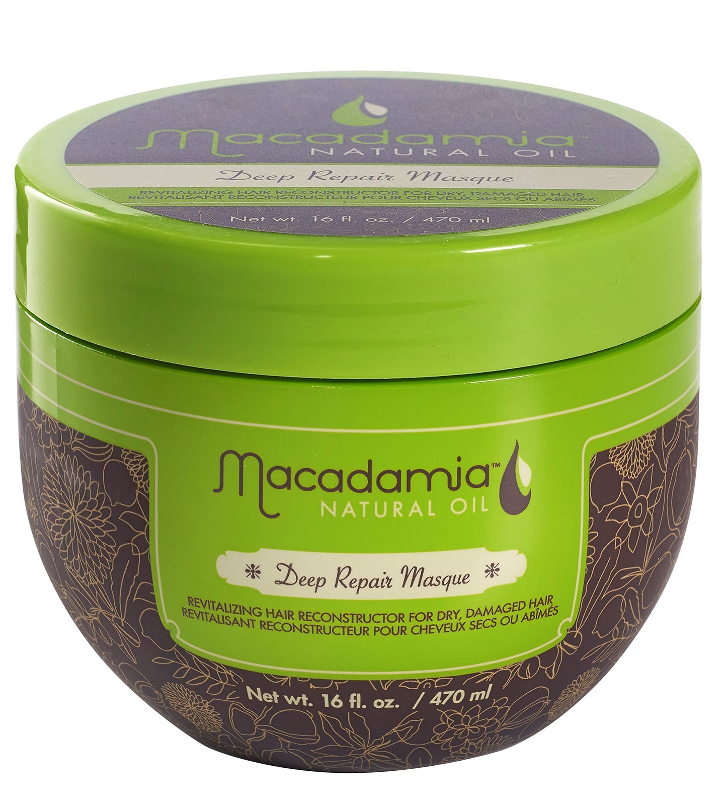 Masque réparateur en profondeur à l'huile naturelle de macadamia 470 ml