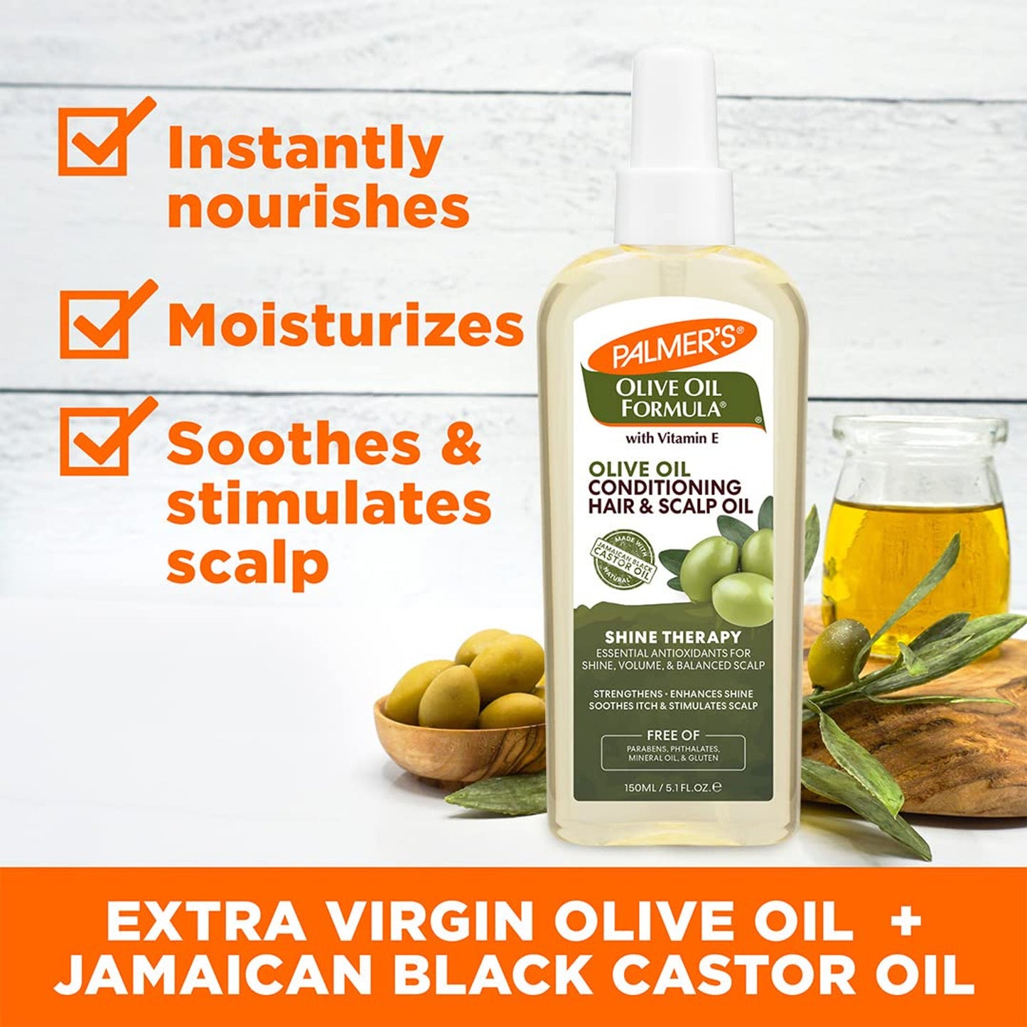 Spray capillaire à l'huile d'olive extra vierge Palmer's Olive Oil Formula 150 ml
