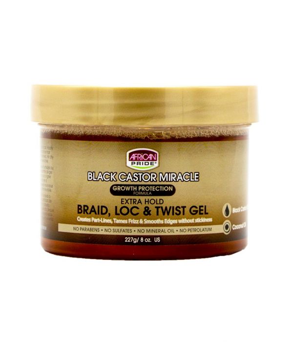 African Pride BlackCastor Miracle Braid Lock Twist Gel 8oz