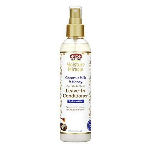 Après-shampoing sans rinçage au lait de coco et au miel African Pride Miracle 227 ml