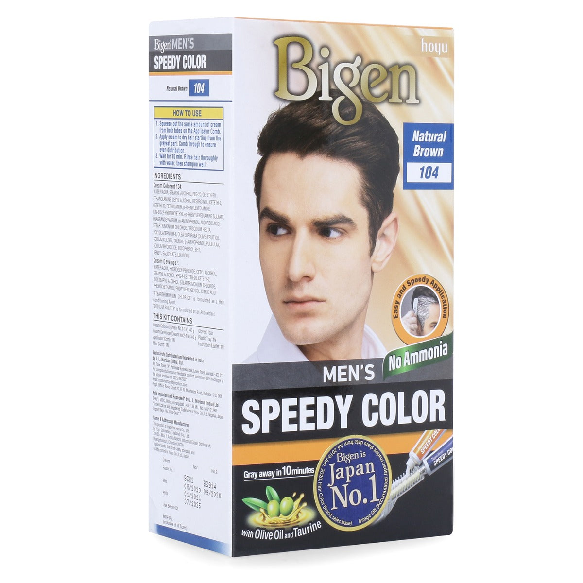 Coloration capillaire pour homme Bigen, brun naturel 104