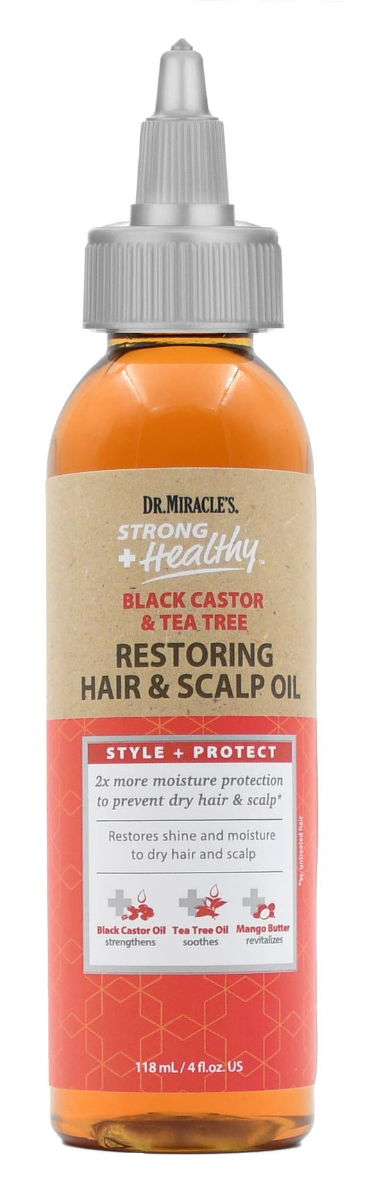 Huile capillaire réparatrice et réparatrice pour cheveux et cuir chevelu Dr.Miracle's Strong Healthy 118 ml