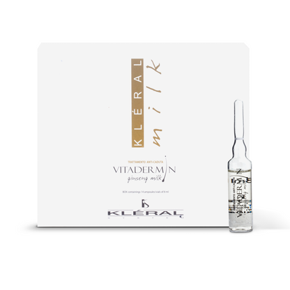 Kleral Vitadermin Traitement Anti-Amincissement au Lait de Ginseng 14 Ampoules