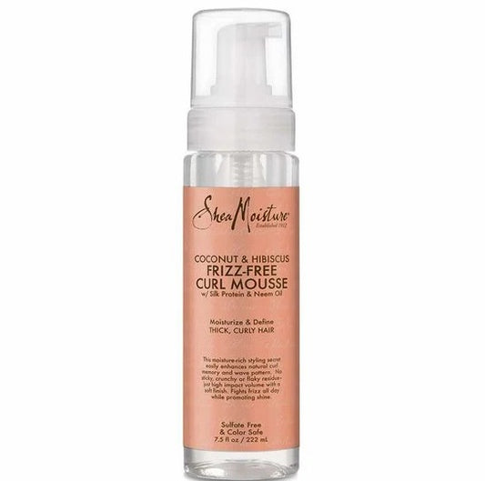 Mousse boucles sans frisottis à la noix de coco et à l'hibiscus de Shea Moisture 7,5 oz