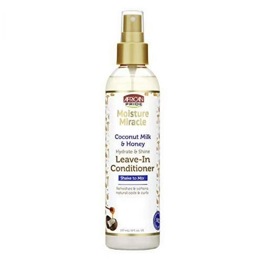Après-shampoing sans rinçage au lait de coco et au miel African Pride Miracle 227 ml 